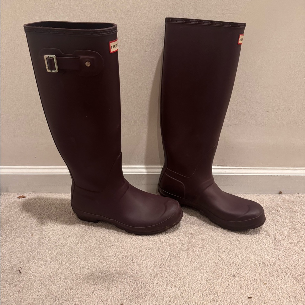 Hunter purple boots 8 - Picture 4 of 5